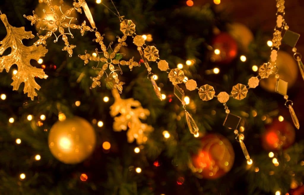 Decorated tree at the Kilmarnock Lighted Christmas Parade