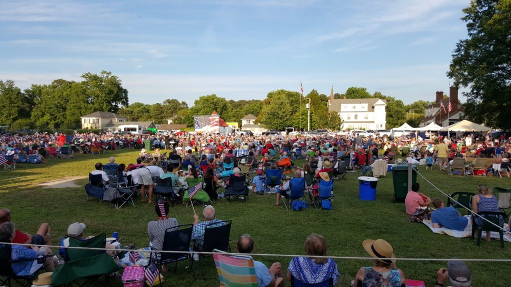 People gathered for a summertime event in the Northern Neck