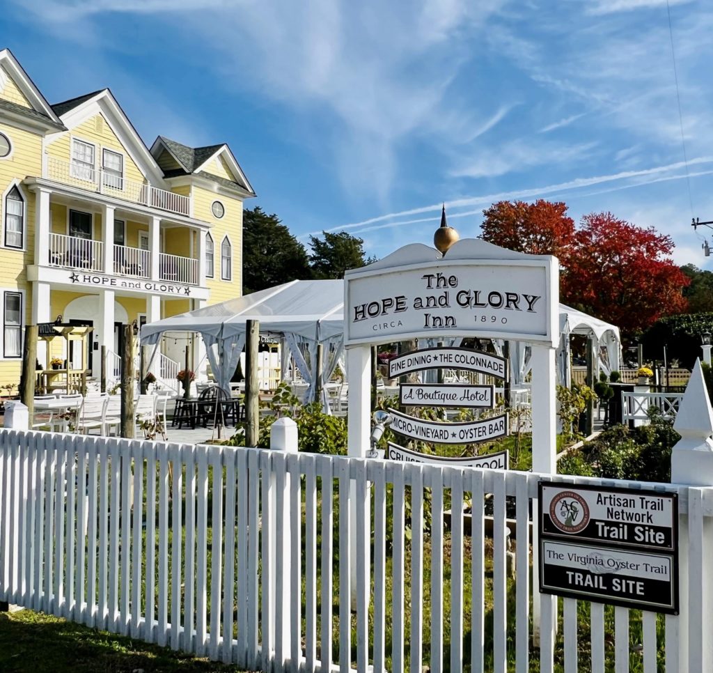 Hope and Glory Inn, a bed and Breakfast in Irvington, Virginia, is one of the best places to stay on the Northern Neck of VA